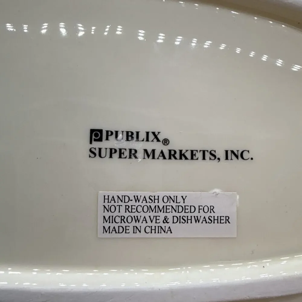 Publix THE PILGRIM PAIR Serving Bowl Thanksgiving Dish Pilgrims 102478 Boxed